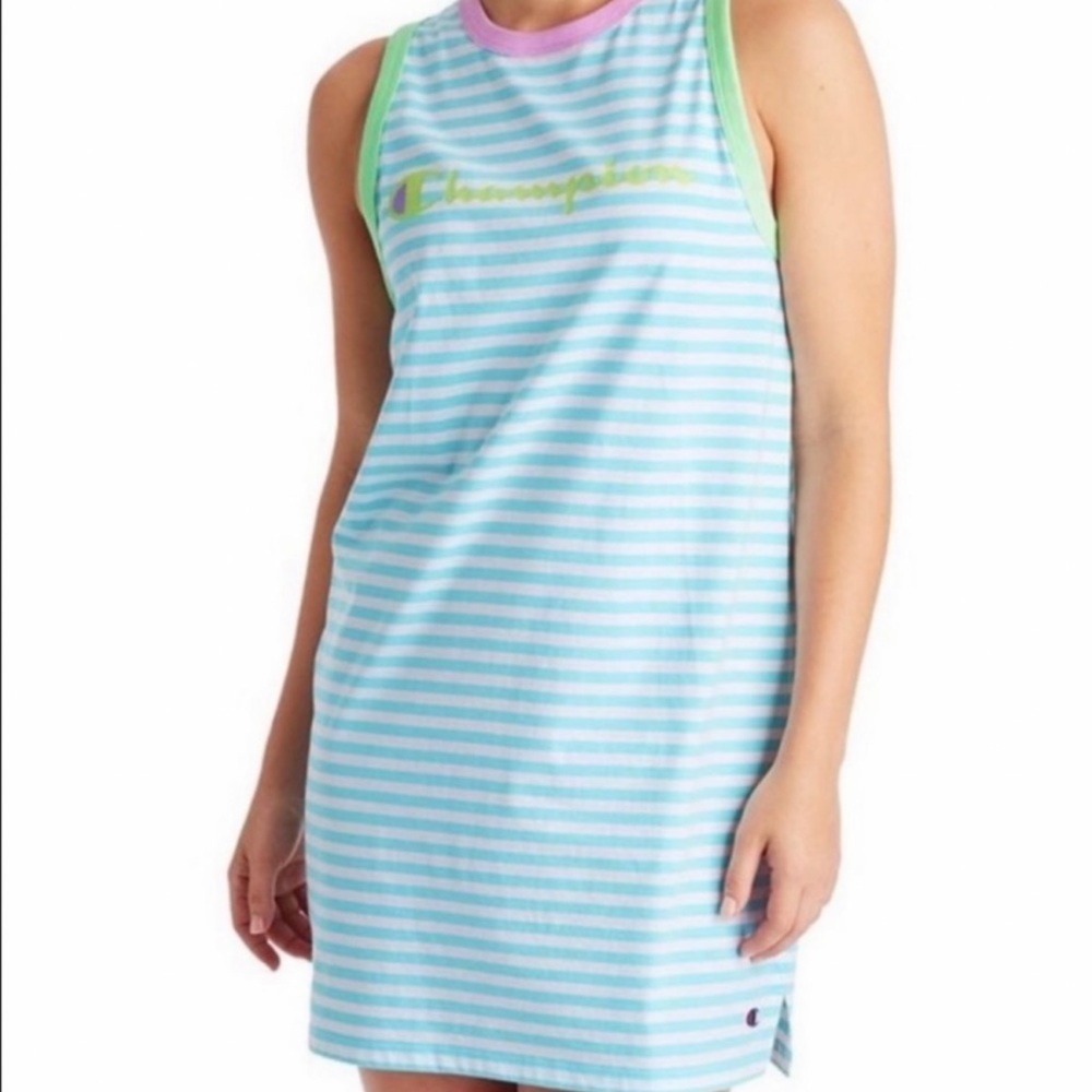 Champion Blue and White Striped Dress